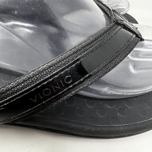 Vionic Tide II Womens size 9 Black Toe Post Sandal flip flops - Picture 4 of 11